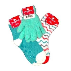Socks & mittens 2 pair of soft socks and 1 pair of mittens New with tags
